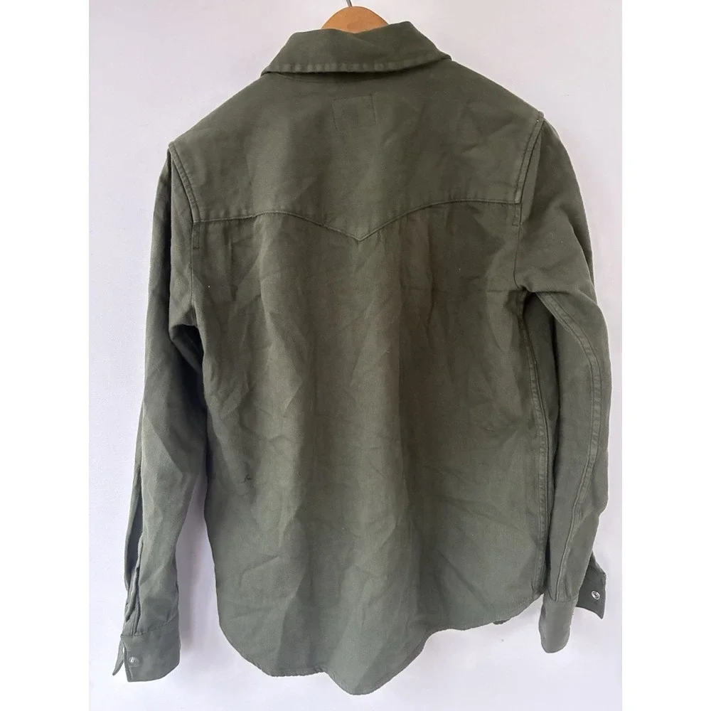 Levi Strauss & Co. Army Green Long Sleeve Snap Shirt Men's‎ Small